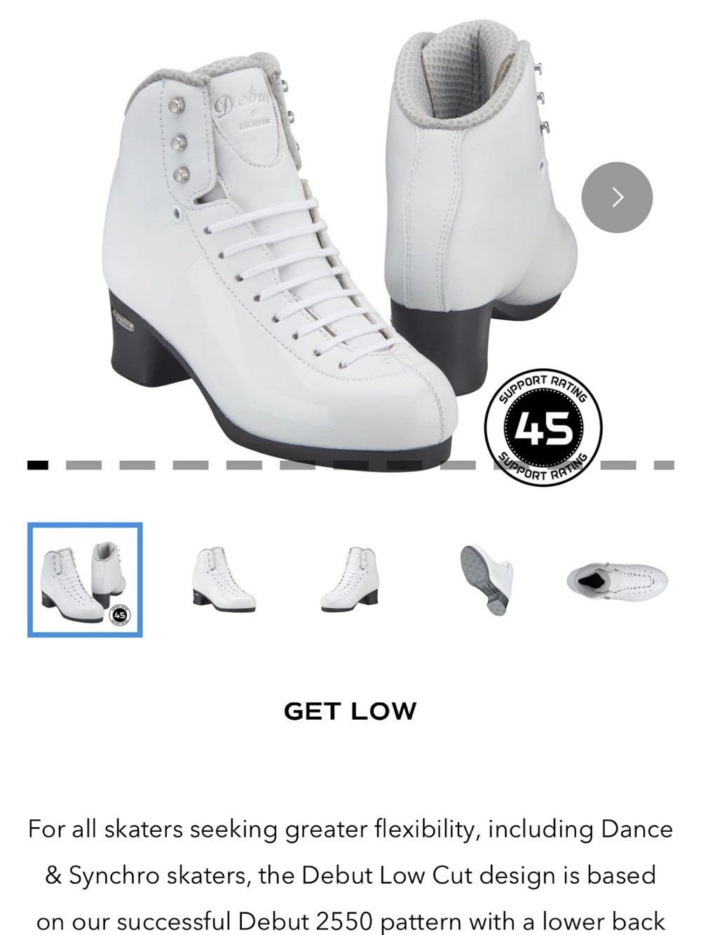 Jackson Debut Low Cut Women's Figure Skates - 7.5W
